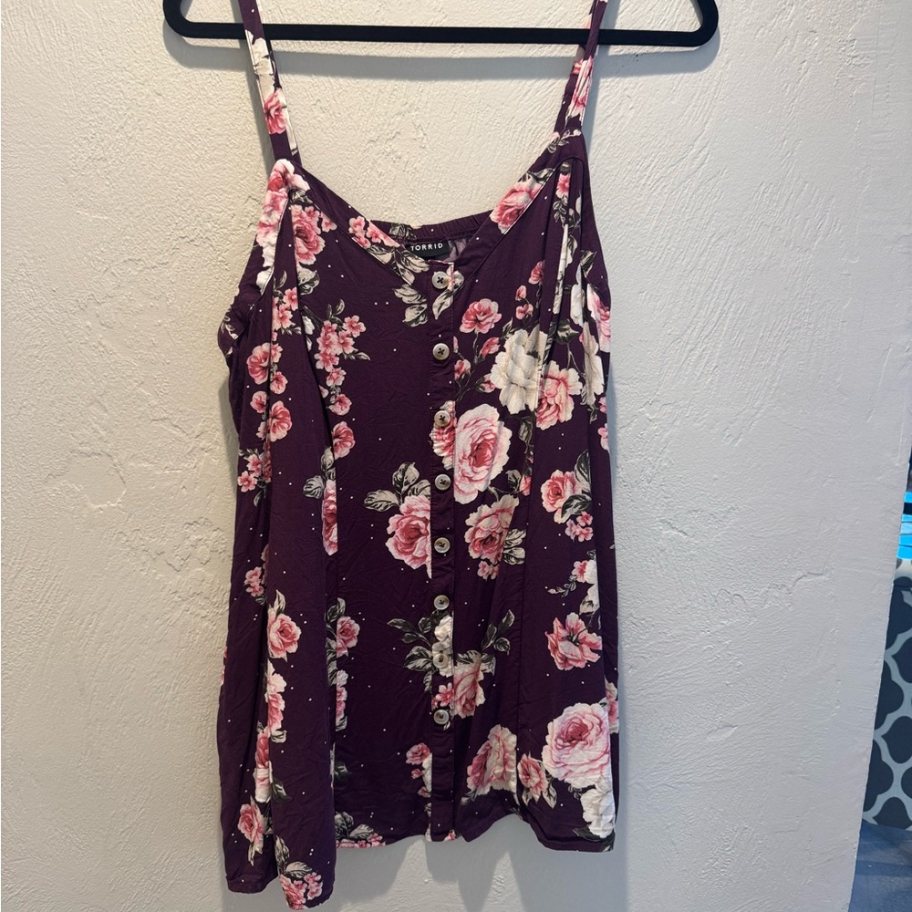 Torrid Purple Floral Camisole Top